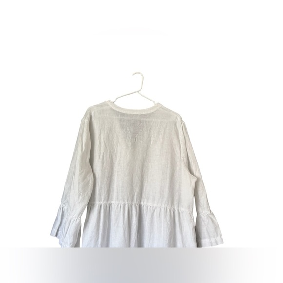 Boden Sophia Linen Short White V-Neck Tiered Dress Size 20-22R - Picture 8 of 15